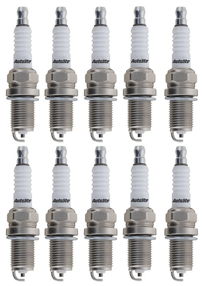SET OF 10 AUTOLITE SPARK PLUGS TO SUIT AUDI R8 42 BUJ 5.2L V10 TILL 09/2010