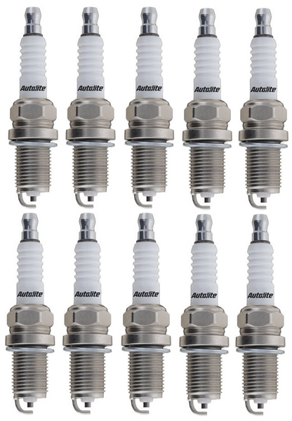 SET OF 10 AUTOLITE SPARK PLUGS TO SUIT DODGE RAM 1500 OHV EFI 8.3L V10