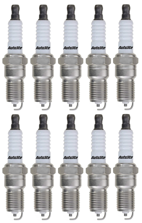 SET OF 10 AUTOLITE SPARK PLUGS TO SUIT DODGE RAM 1500 OHV EFI 8.3L V10
