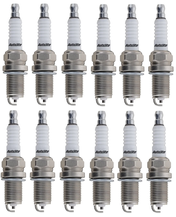 SET OF 12 AUTOLITE SPARK PLUGS TO SUIT BMW L SERIES L7 M73B54 5.4L V12 TILL 12/2000