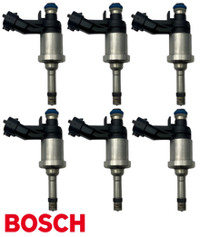 SET OF 6 BOSCH FUEL INJECTORS TO SUIT HOLDEN COMMODORE VE SIDI LLT 3.6L V6