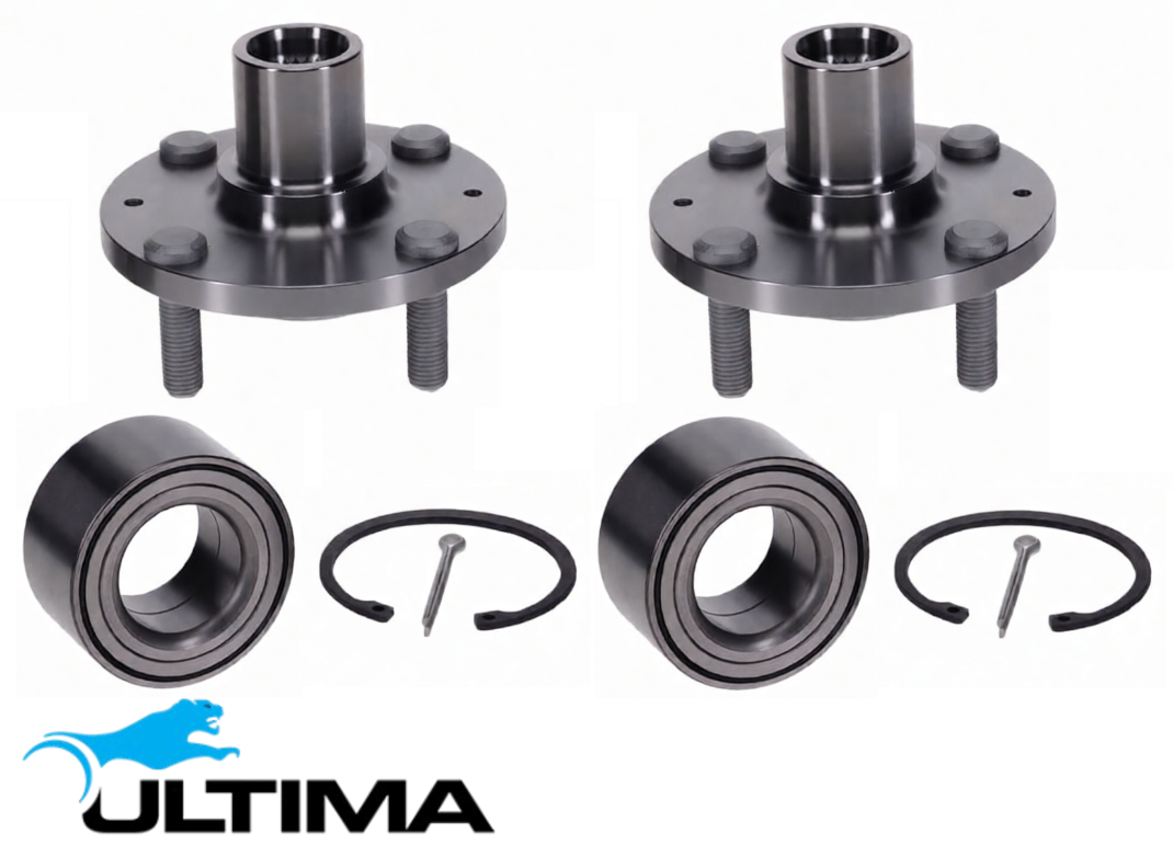 2 X ULTIMA FRONT WHEEL HUB AND BEARING ASSEMBLY TO SUIT KIA RIO JB G4ED 1.6L I4 FROM 12/2009