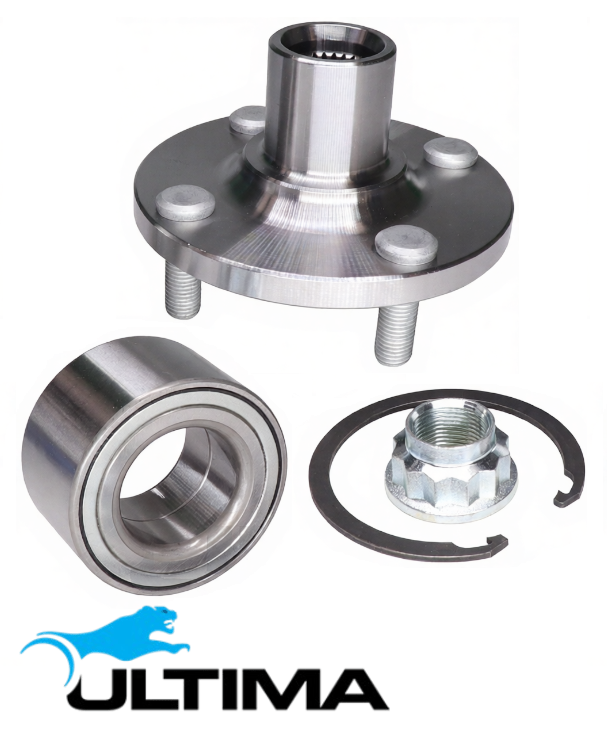 2 X ULTIMA FRONT WHEEL HUB AND BEARING ASSEMBLY TO SUIT TOYOTA COROLLA ZZE122R 1ZZ-FE 1.8L I4