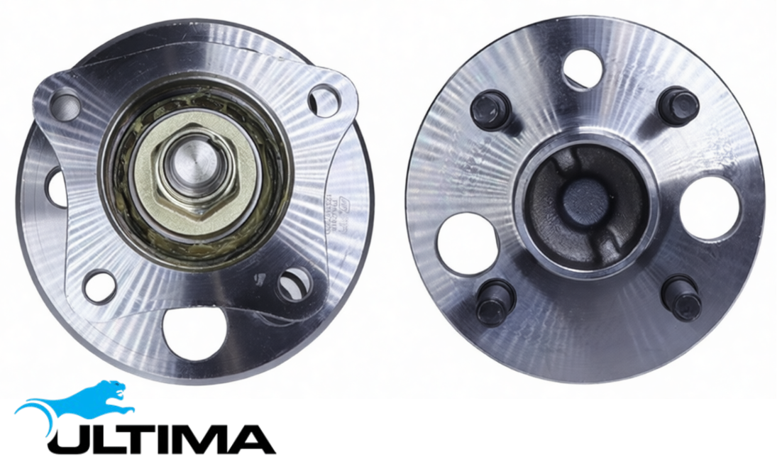 2 X ULTIMA REAR WHEEL HUB AND BEARING ASSEMBLY TO SUIT TOYOTA COROLLA AE111R 4A-FE 1.6L I4 W/O ABS