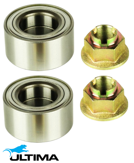 PAIR OF ULTIMA FRONT WHEEL BEARINGS TO SUIT FORD MONDEO MA MB HUBA TURBO 2.5L I5