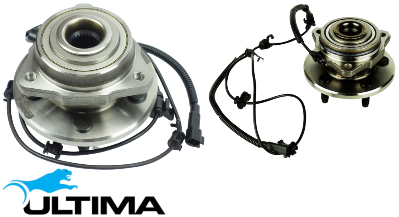 2 X ULTIMA FRONT WHEEL HUB & BEARING ASSEMBLY FOR JEEP CHEROKEE KJ KK ENJ ENR ENS 2.5L 2.8 I4 W/ ABS