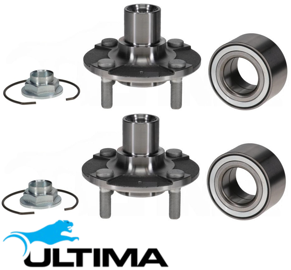 2 X ULTIMA FRONT WHEEL HUB & BEARING ASSEMBLY FOR KIA RIO UB G4FA G4FD D4FC 1.4L 1.6 I4 W/ 25 SPLINE