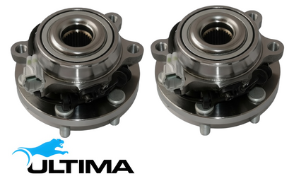2 X ULTIMA FRONT WHEEL HUB AND BEARING ASSEMBLY TO SUIT NISSAN NAVARA D40 V9X TURBO DIESEL 3.0L V6