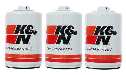 SET OF 3 K&N HIGH FLOW RACING OIL FILTERS TO SUIT HSV 18LE Z20LEH 1.8L 2.0L I4