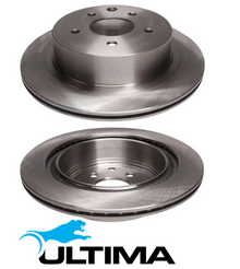 ULTIMA REAR VENTED DISC BRAKE ROTOR SET FOR NISSAN X-TRAIL T31 M9R TURBO DIESEL 2.0 I4 CHASSIS TNT31