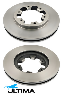 ULTIMA FRONT VENTED DISC BRAKE ROTOR SET TO SUIT NISSAN PATHFINDER D21 Z24 2.4L I4
