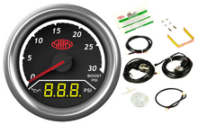 SAAS 2 IN 1 ANALOGUE BOOST 0-30PSI AND DIGITAL OIL PRESSURE 0-140PSI 52MM GAUGE