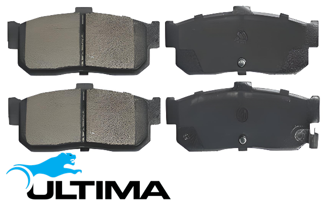 ULTIMA REAR CERAMIC BRAKE PAD SET TO SUIT NISSAN PULSAR N15 GA16DE 1.6L I4 EXCEPT FCAN15 CHASSIS