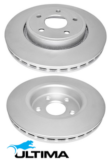 ULTIMA FRONT VENTED DISC BRAKE ROTORS FOR JEEP GRAND CHEROKEE WH EZB 5.7 V8 OD 328MM EXCEPT OVERLAND