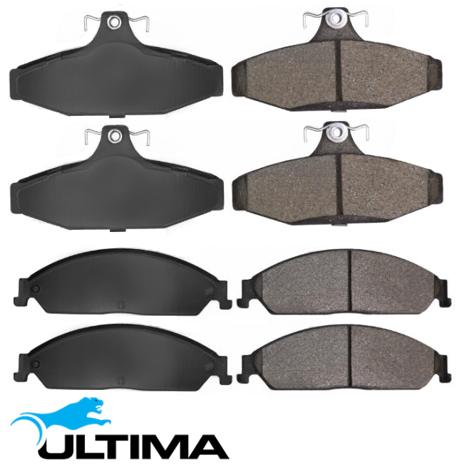 ULTIMA FRONT AND REAR BRAKE PAD SET TO SUIT FORD FAIRLANE BA BARRA 220 5.4L V8