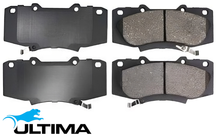 ULTIMA FRONT BRAKE PAD SET TO SUIT TOYOTA HILUX KUN25R KUN26R 2KD-FTV 1KD-FTV 2.5L 3.0 I4 01/2011 ON