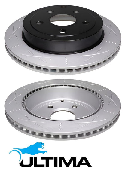 ULTIMA REAR DISC BRAKE ROTOR SET TO SUIT HOLDEN STATESMAN WM ALLOYTEC SIDI LY7 LLT 3.6L V6