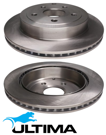 ULTIMA REAR DISC BRAKE ROTOR SET TO SUIT HOLDEN STATESMAN WM ALLOYTEC SIDI LY7 LLT 3.6L V6