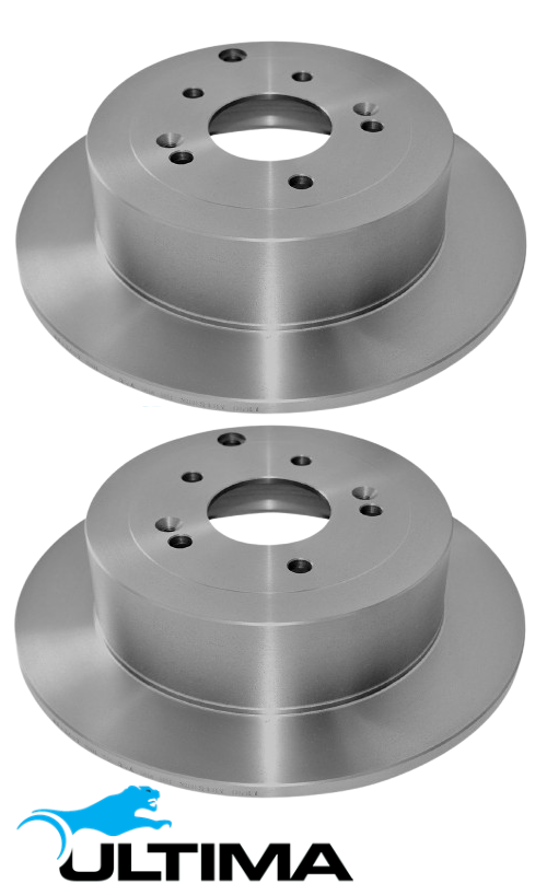 REAR SOLID DISC BRAKE ROTOR SET FOR HYUNDAI SANTA FE CM D4HB 2.2L I4 186.4MM INTERNAL MOUNTING FACE