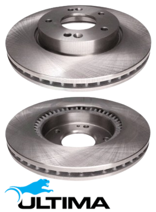 ULTIMA FRONT VENTED DISC BRAKE ROTOR SET TO SUIT KIA SOUL AM G4FC 1.6L I4 EXCEPT JG CHASSIS