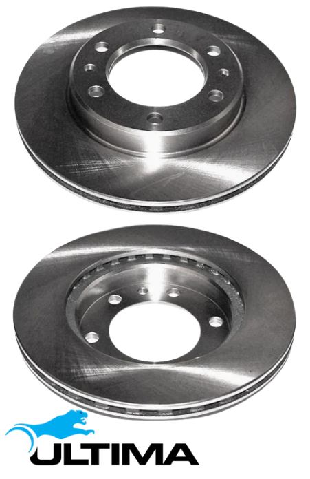 ULTIMA FRONT VENTED DISC BRAKE ROTORS FOR HONDA CIVIC EG D13B D15B4 D15B D15Z1 1.3L 1.5L I4 OD 240MM