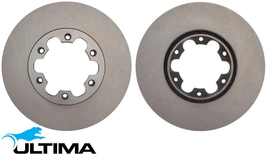 ULTIMA FRONT VENTED DISC BRAKE ROTOR SET TO SUIT FORD COURIER PH 1V 4.0L V6 OD 274MM