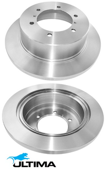 ULTIMA REAR SOLID DISC BRAKE ROTOR SET TO SUIT MITSUBISHI PAJERO V23 6G72 3.0L V6 HARDTOP ONLY