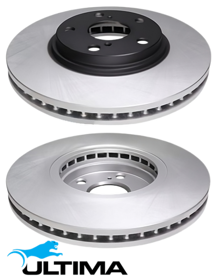ULTIMA FRONT VENTED DISC BRAKE ROTOR SET TO SUIT TOYOTA ALPHARD ANH10R 2AZ-FE 2.4L I4