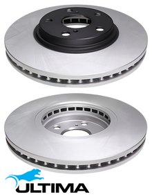 ULTIMA FRONT VENTED DISC BRAKE ROTOR SET TO SUIT TOYOTA ALPHARD ANH10R 2AZ-FE 2.4L I4