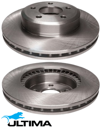 ULTIMA FRONT DISC BRAKE ROTOR SET TO SUIT FORD FALCON BA BF BARRA 182 190 240T E-GAS 4.0L I6