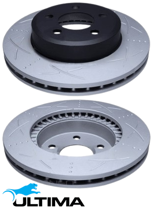 ULTIMA FRONT DISC BRAKE ROTOR SET TO SUIT FORD FAIRMONT BA BF BARRA 182 190 E-GAS 4.0L I6