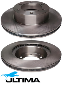 ULTIMA FRONT VENTED DISC BRAKE ROTOR SET TO SUIT TOYOTA PRADO RZJ95R 3RZ-FE 2.7L I4