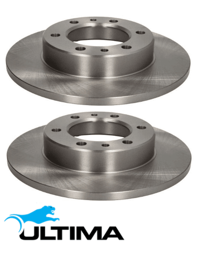 ULTIMA FRONT SOLID DISC BRAKE ROTORS TO SUIT TOYOTA HILUX YN60R YN65R 3YJ 3Y 2.0L I4 15MM STUD HOLES