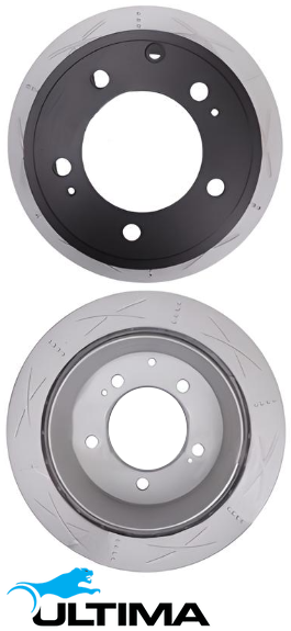 ULTIMA REAR DISC BRAKE ROTOR SET TO SUIT TOYOTA LANDCRUISER GRJ79R 1GR-FE 4.0L V6