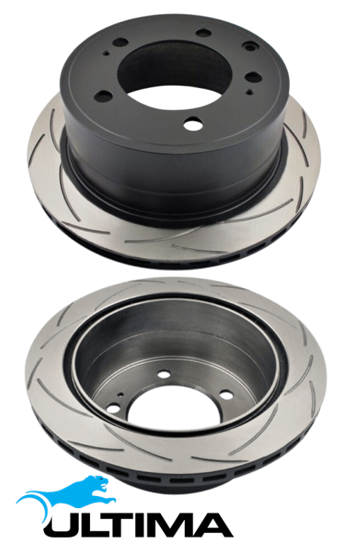 ULTIMA REAR DISC BRAKE ROTOR SET TO SUIT TOYOTA LANDCRUISER VDJ76R VDJ78R VDJ79R 1VD-FTV 4.5L V8
