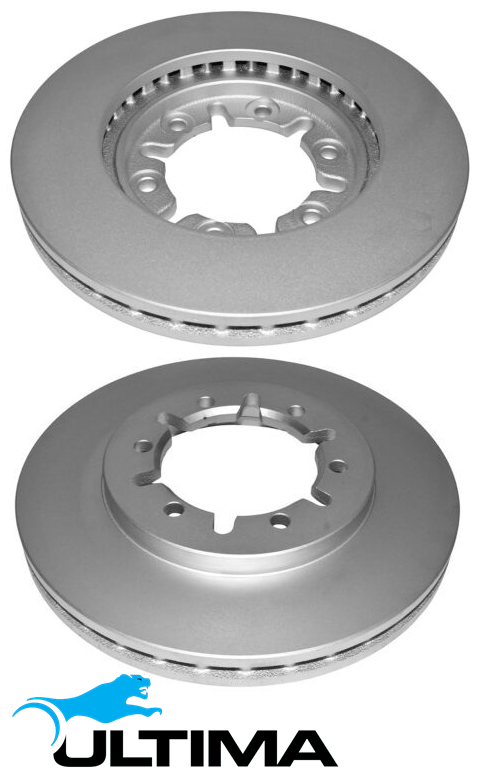 ULTIMA FRONT VENTED DISC BRAKE ROTOR SET TO SUIT NISSAN NAVARA D22 YD2 ...
