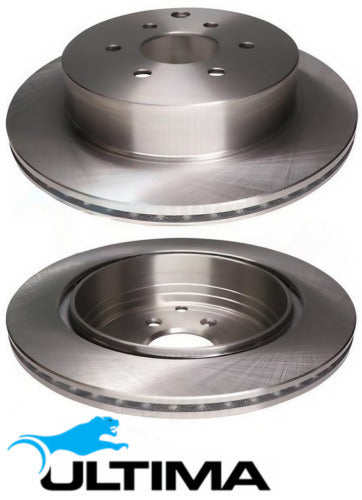 ULTIMA REAR VENTED DISC BRAKE ROTOR SET FOR NISSAN PATHFINDER R51 YD25DDTI 2.5L I4 SUITS 17'' WHEELS