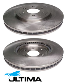 ULTIMA FRONT VENTED DISC BRAKE ROTOR SET TO SUIT NISSAN VQ40DE V9X 3.0L 4.0L V6 SUITS 17" WHEELS