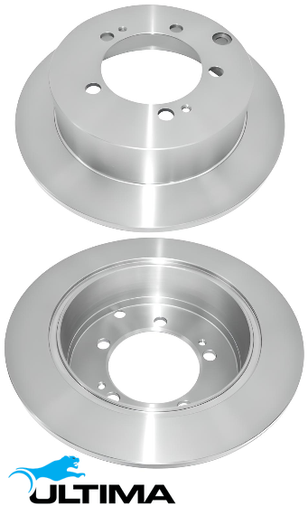 ULTIMA REAR SOLID DISC BRAKE ROTOR SET TO SUIT MITSUBISHI LANCER CH CS 4G63 4G69 2.0L 2.4L I4