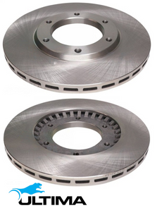 ULTIMA FRONT VENTED DISC BRAKE ROTORS FOR NISSAN SAFARI 160 Y60 SD33 TD42 TD42T RD28T 2.8 3.2 4.2 I6
