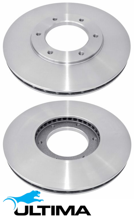 ULTIMA FRONT VENTED DISC BRAKE ROTOR SET TO SUIT NISSAN PATROL GQ TB42E 4.2L I6