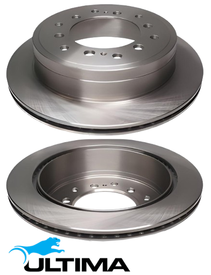 ULTIMA REAR DISC BRAKE ROTOR SET TO SUIT TOYOTA PRADO KDJ150R KDJ155R 1KD-FTV 3.0L I4