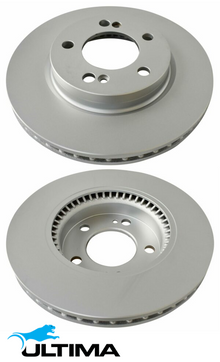 ULTIMA FRONT VENTED DISC BRAKE ROTOR SET TO SUIT SSANGYONG REXTON Y400 M174.950 OM672.960 2.0 2.2 I4