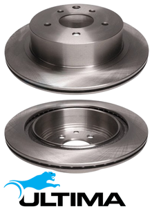 ULTIMA REAR VENTED DISC BRAKE ROTOR SET TO SUIT NISSAN 350Z Z33 VQ35DE 3.5L V6 TILL 10/2005