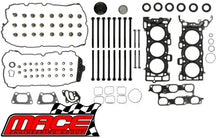 MACE VALVE REGRIND GASKET SET AND HEAD BOLTS COMBO PACK FOR HOLDEN CAPTIVA CG SIDI LF1 LFW 3.0L V6