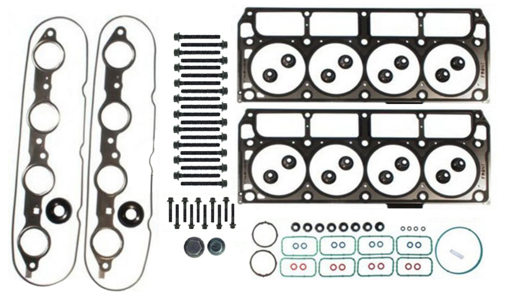 VALVE REGRIND GASKET SET AND HEAD BOLTS COMBO PACK TO SUIT HSV MALOO VE VF LS3 6.2L V8