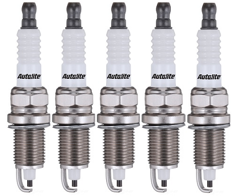 SET OF 5 AUTOLITE SPARK PLUGS TO SUIT AUDI 90 B3 NG 2.3L I5