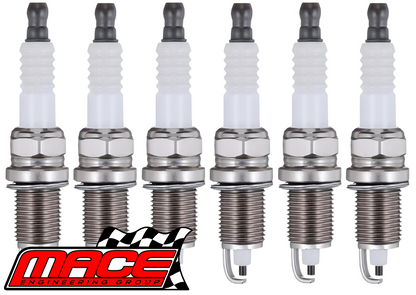 SET OF 6 MACE COPPER CORE SPARK PLUGS TO SUIT FORD BARRA 182 240T TURBO 4.0L I6