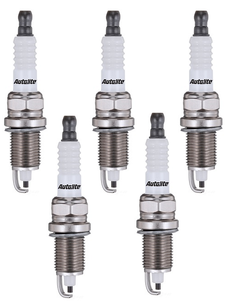 SET OF 5 AUTOLITE SPARK PLUGS TO SUIT VOLKSWAGEN GOLF MK.4 AQN 2.3L V5