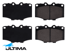 ULTIMA FRONT SEMI-METALLIC BRAKE PAD SET TO SUIT TOYOTA LANDCRUISER BJ70R BJ73R BJ75R 3B 3.4L I4